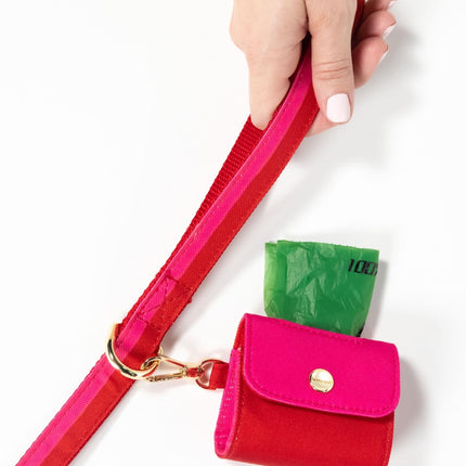 Kate Spade Red and Pink Colorblock Large Leash