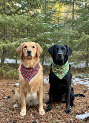 Classic Holliday Plaid Dog Bandana
