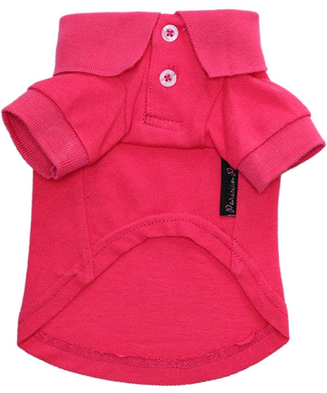 Parisian Pet 'Polo' Dog & Cat Shirt – Comfortable Cotton, Trendy Summer Apparel – Pink-Valentine's Day
