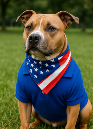 Parisian Pet 'Polo' Dog & Cat T-Shirt – Trendy Cotton Polo, Comfortable & Lightweight – Blue