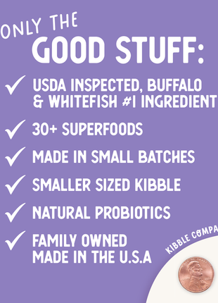 Grain Free Buffalo, Whitefish & Sweet Potato Little Bites Recipe