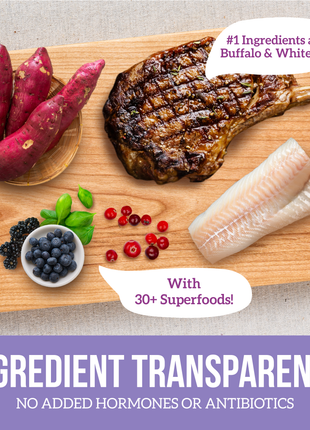 Grain Free Buffalo, Whitefish & Sweet Potato Little Bites Recipe
