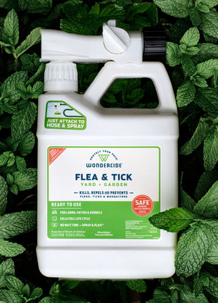 Ready-to-Use Flea & Tick Spray for Yard + Garden with Natural Essential Oils