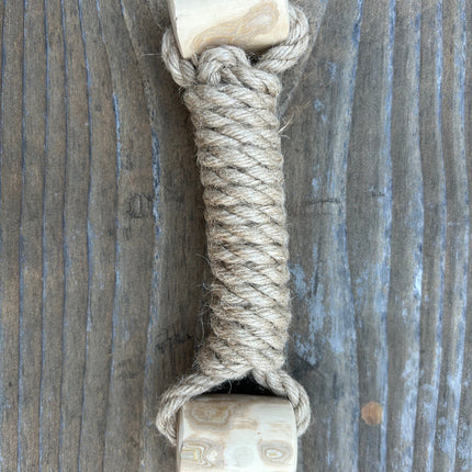 hemp rope + coffee wood toy