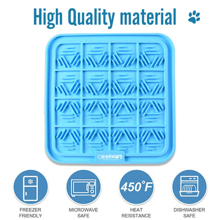 GOOPAWS Licking Mat 2 Pack, Orange & Blue