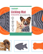 GOOPAWS Licking Mat 2 Pack, Orange & Grey