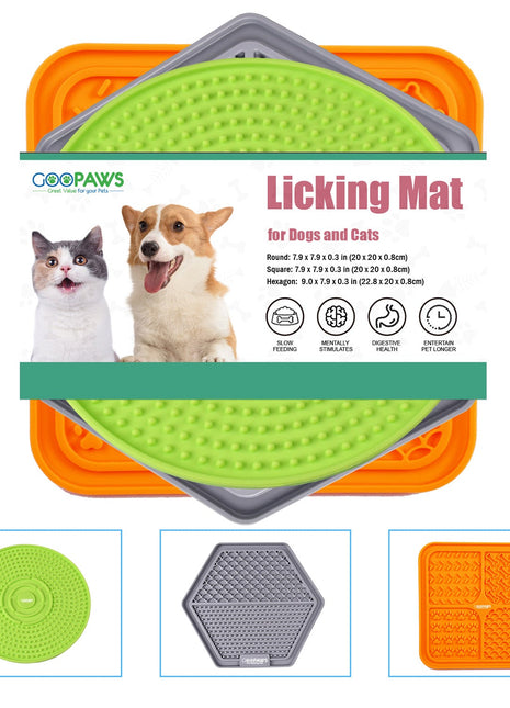 GOOPAWS Lick Mat 3 Pack