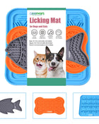 GOOPAWS Licking Mat 3 Pack, Orange & Grey & Blue