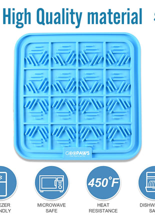 GOOPAWS Licking Mat 3 Pack, Orange & Grey & Blue