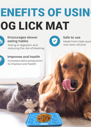 GOOPAWS Licking Mat 3 Pack, Orange & Grey & Blue