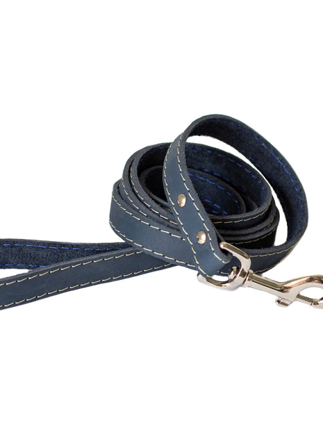 Traditional Blue Jeans Leather Leash