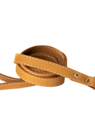 Traditional Khaki Leather Leash