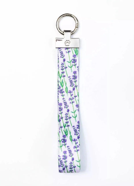 Lavender Blooms Wristlet Keychain