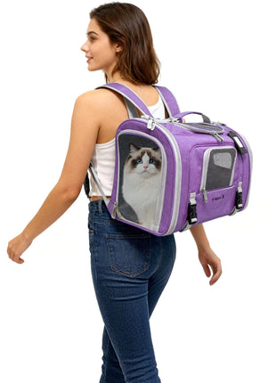 Mr. Peanut's Monterey Series Airline Compliant Horizontal Backpack Pet Carrier