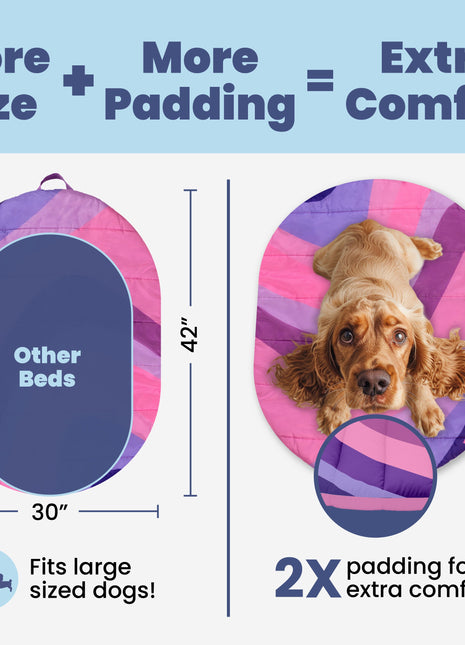 Travel Dog Bed – Foldable, Lightweight, Water Resistant Mat