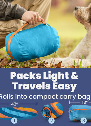 Travel Dog Bed - Foldable & Packable for Travel, Road Trip, Camping