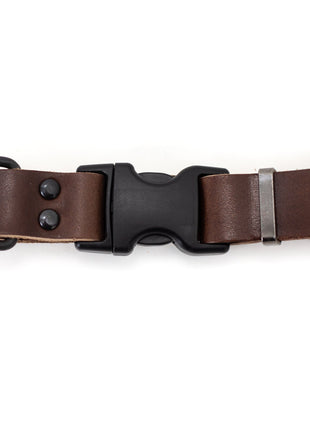 Celtic Sport Chocolate Leather Dog Collar