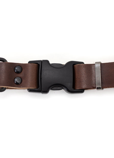 Celtic Sport Chocolate Leather Dog Collar