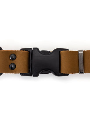 Celtic Sport Earth Brown Leather Dog Collar