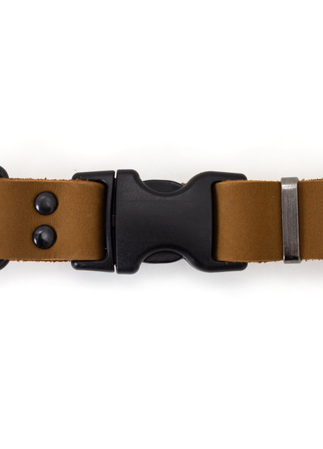 Celtic Sport Earth Brown Leather Dog Collar