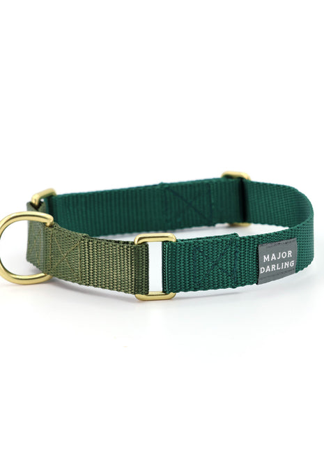 martingale collar / forest + olive - Pup List