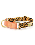 martingale collar / leopard + peach
