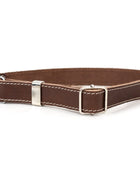 Martingale Chocolate Leather Dog Collar