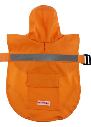 Parisian Pet 'Orange Raincoat' for Dogs & Cats, Waterproof Pet Outerwear, Dog Raincoat for Rain, Pet Rain Protection, Orange