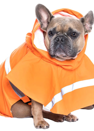 Parisian Pet 'Orange Raincoat' for Dogs & Cats, Waterproof Pet Outerwear, Dog Raincoat for Rain, Pet Rain Protection, Orange
