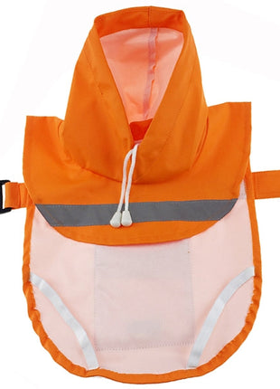 Parisian Pet 'Orange Raincoat' for Dogs & Cats, Waterproof Pet Outerwear, Dog Raincoat for Rain, Pet Rain Protection, Orange