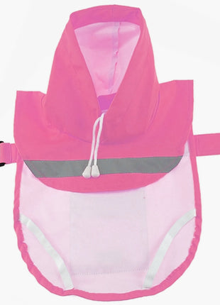 Parisian Pet 'Pink Raincoat' for Dogs & Cats, Waterproof Dog Raincoat, Designer Pet Coat, Pink