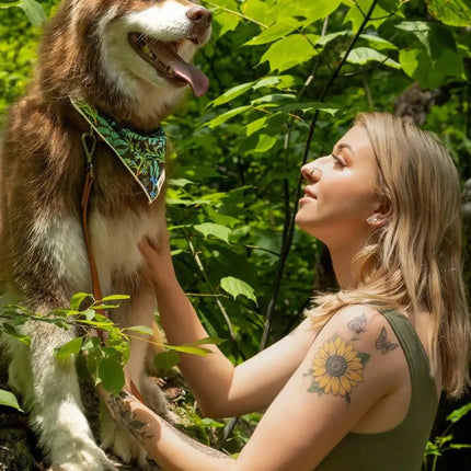 Magical Fern Forest Dog Bandana & Matching Keychain