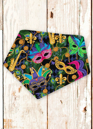 "Mardi Gras Masks" Dog Bandana