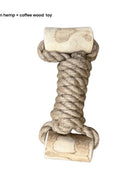 hemp rope + coffee wood toy