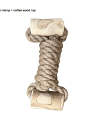 hemp rope + coffee wood toy
