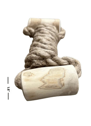 hemp rope + coffee wood toy