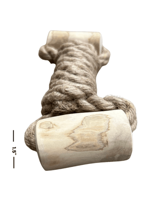 hemp rope + coffee wood toy
