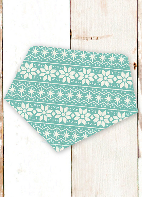 "Mint Fair Isle" Dog Bandana