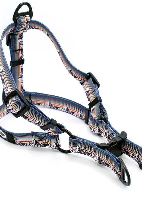 Outdoor Style Mountain Sunset Nylon Step In Dog Harness