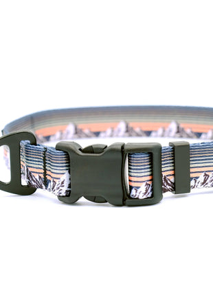 Outdoor Style Mountain Sunset Nylon Dog Collar