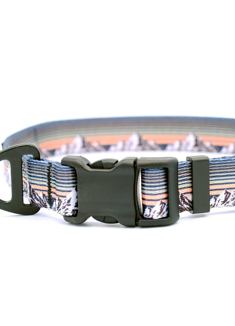 Outdoor Style Mountain Sunset Nylon Dog Collar