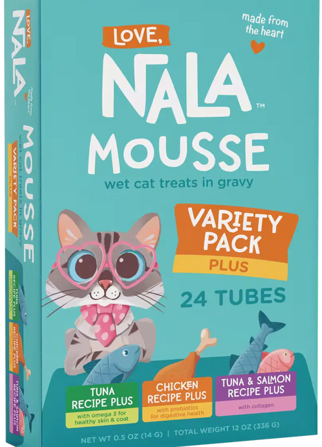 Variety Pack Mousse Treats Plus recipes, Pack of 24 Tubes