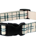 Parisian Pet 'Scottish Plaid' Collar, for Dogs & Cats, Adjustable Pet Collar, Stylish Plaid Dog Collar Khaki