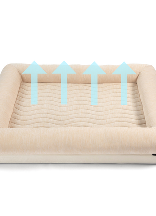 PupChill™ Cooling 4-Bolster Dog Bed - Arctic Sand
