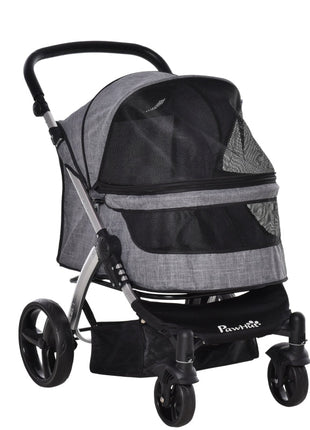 Travel Pet Stroller with Adjustable Handlebar