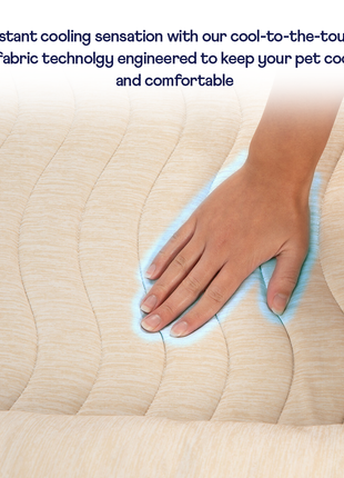 PupChill™ Cooling 4-Bolster Dog Bed - Arctic Sand