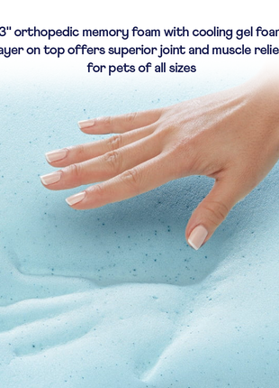 PupChill™ Cooling 4-Bolster Dog Bed - Arctic Sand