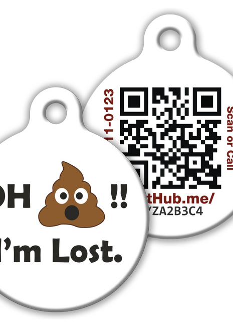 PetHub QR Pet ID Tag – Oh Crap I’m Lost