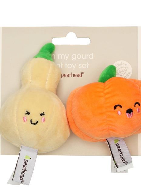 Oh My Gourd Cat Toy Set | Set of 2 Plush Toys for Pet Lovers | Giftable Cat Stocking Stuffer
