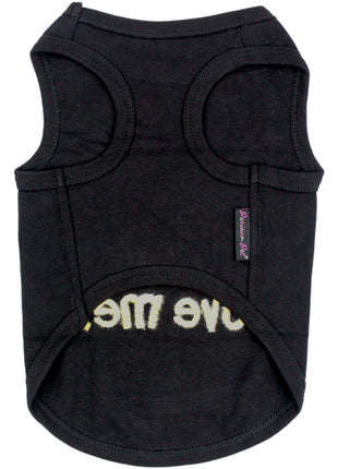 Parisian Pet 'Bitches Love Me' Funny Dog Shirt – Embroidered Cotton Pet T-Shirt for Dogs & Cats, Black-Valentine's Day